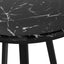 Accent Table, Side, Round Marble Look Contemporary & Modern - Black