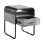 Raziela - End Table With Drawer - Black / Gray