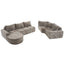Modular Cloud Sectional Sofa Set, U-Shaped Upholstered Couch With Deep Seat