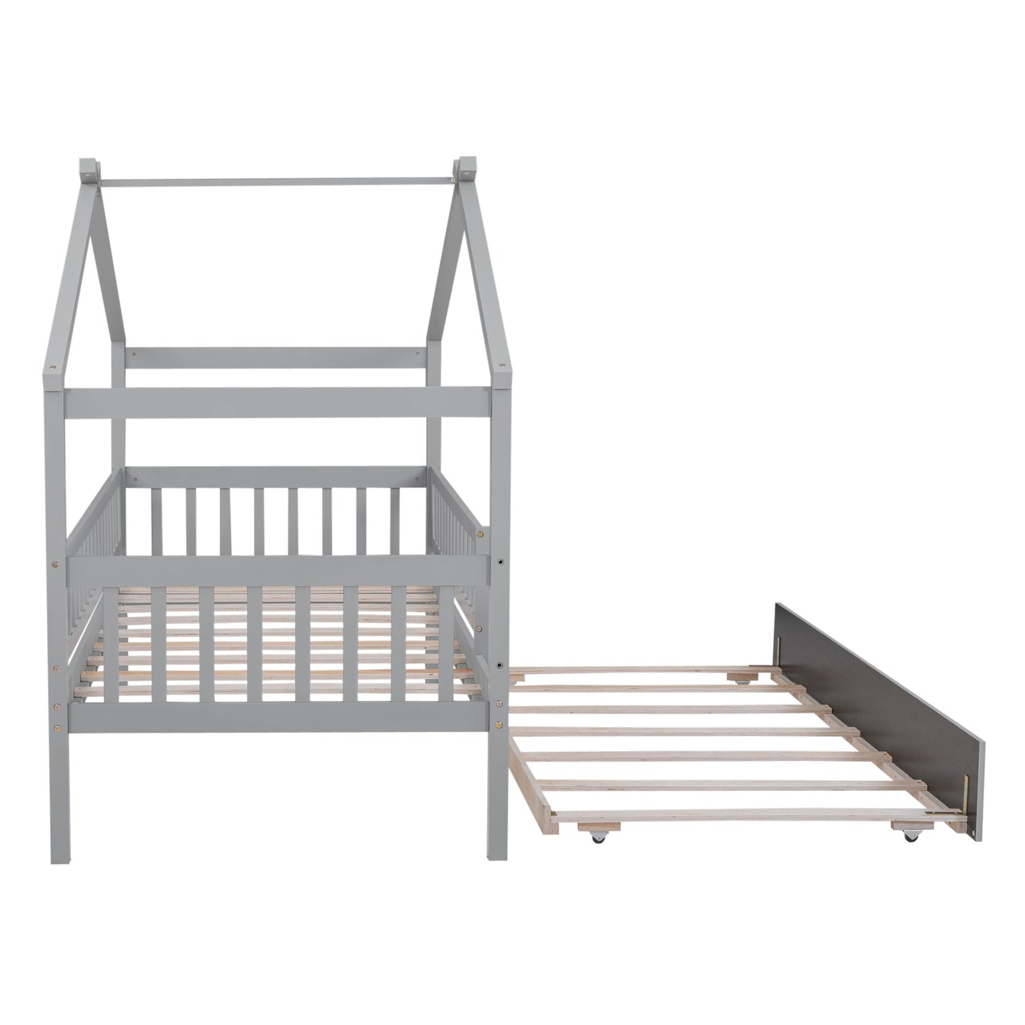 Creativity House Bed With Twin Size Trundle