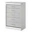 Glam - 5 Drawer Chest & LED Lighting - White