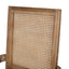 Upholstered Dining Chair With Cane Backrest