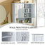 Multi Functional Wall Mounted Cabinet With Adjustable Shelves For Bathroom