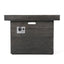 Anchorage - Wood Square Fire Pit 40, 000 Btu - Gray