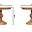 Round Turned Dining Table - Oak