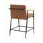 Mid Century Modern Counter Stool Set With Iron Frame