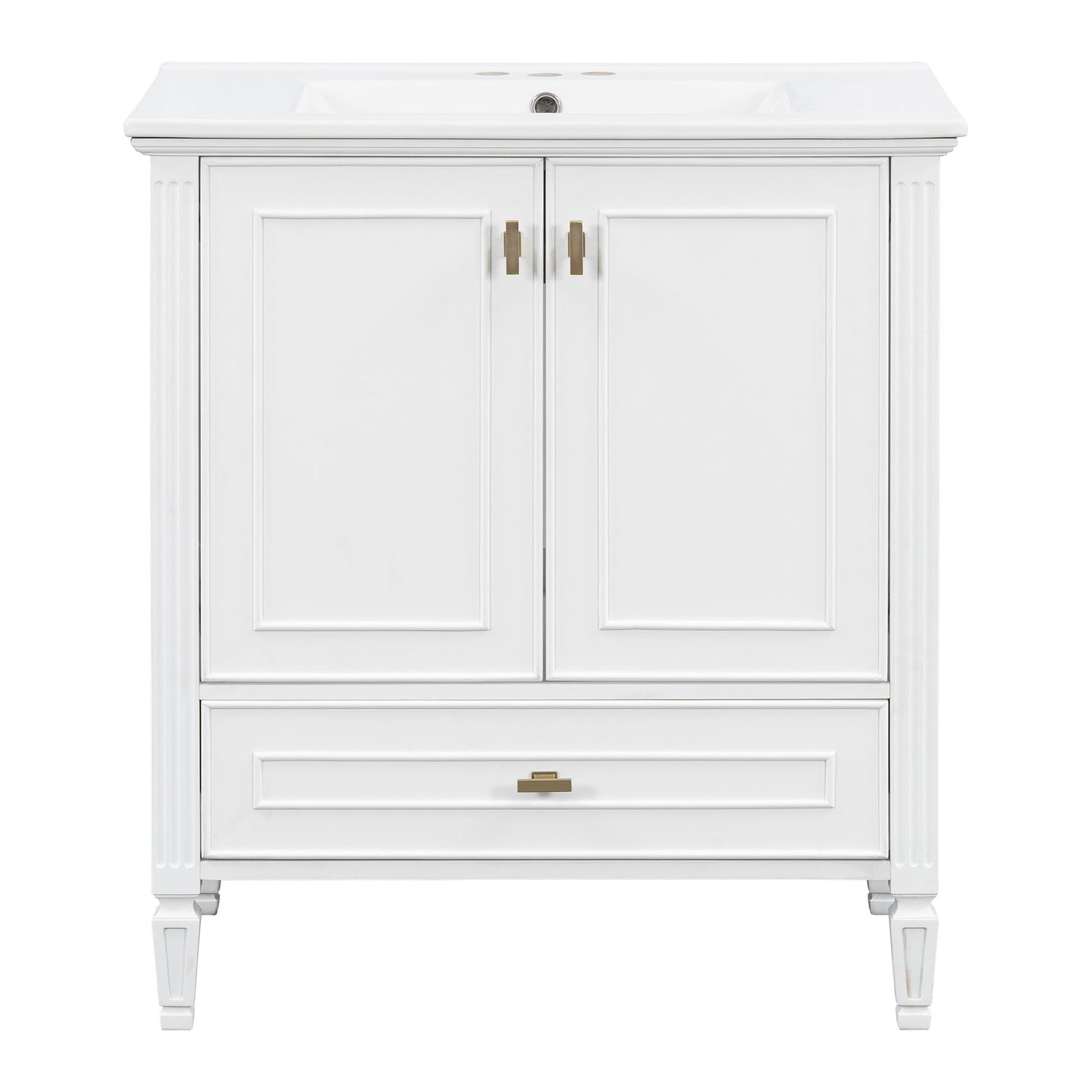 Freestanding Vanity With 1 Drawer & 2 Soft Close Doors With Door Mounted Storage