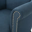 Elegant Club Chair With Nailhead Trim And Birch Wood Legs