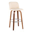 Toriano - Mid Century Modern Fixed Height, Barstool With Swivel With Round Footrest (Set of 2)