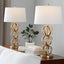 Linx - Contemporary Table Lamp (Set of 2) - Gold / White