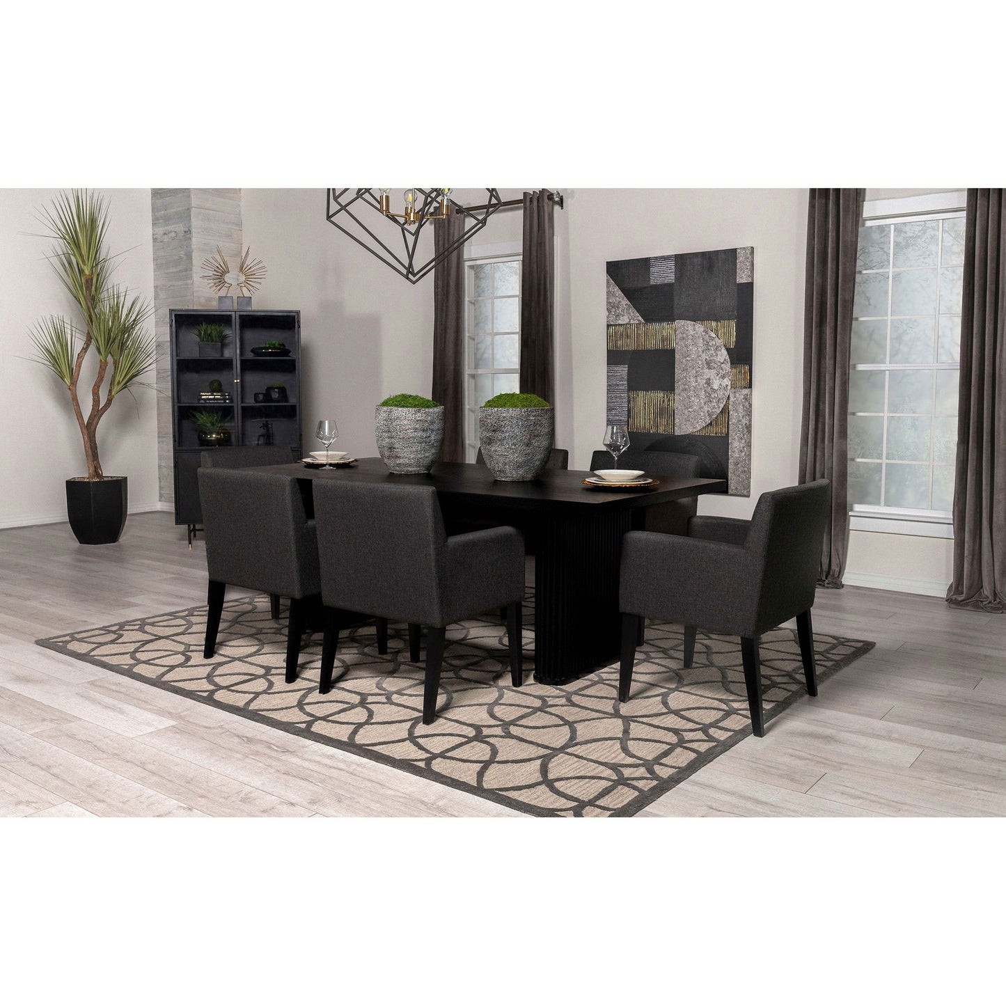 Houston - Rectangular Double Dining Table Top - Black