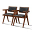 Athena - Dining Chair (Set of 2) - Black / Brown