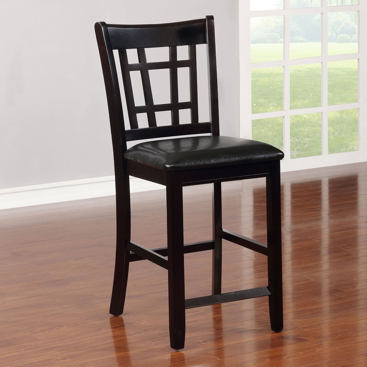 Lattice Back Counter Height Stools (Set of 2)