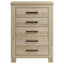 Sansome - 5 Drawer Bedroom Chest - Oak