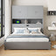 Platform Bed With USB, Storage Headboard & Drawers