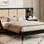 Bed Frame With 2 Nightstands Elegant Design With Lamps