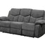 Kalen - Chenille Sofa With Drop Down Table - Gray