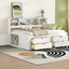 Daybed With 2 Bedside Cabinets, Upper Shelves And 4 Drawers