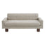 Modern Loveseat Sofa, 2 Seater With Square Arms For Living Room