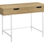 Computer Desk For Home Office, Storage Drawers, Marble Look Contemporary & Modern
