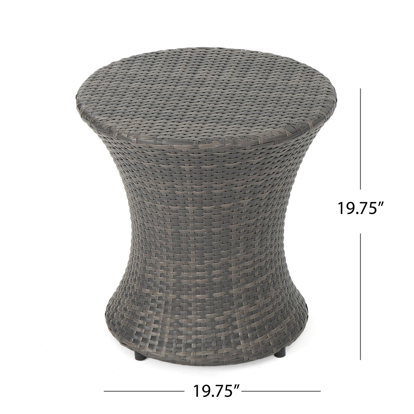 Thrive - Hourglass Rattan Table With No Glass Top