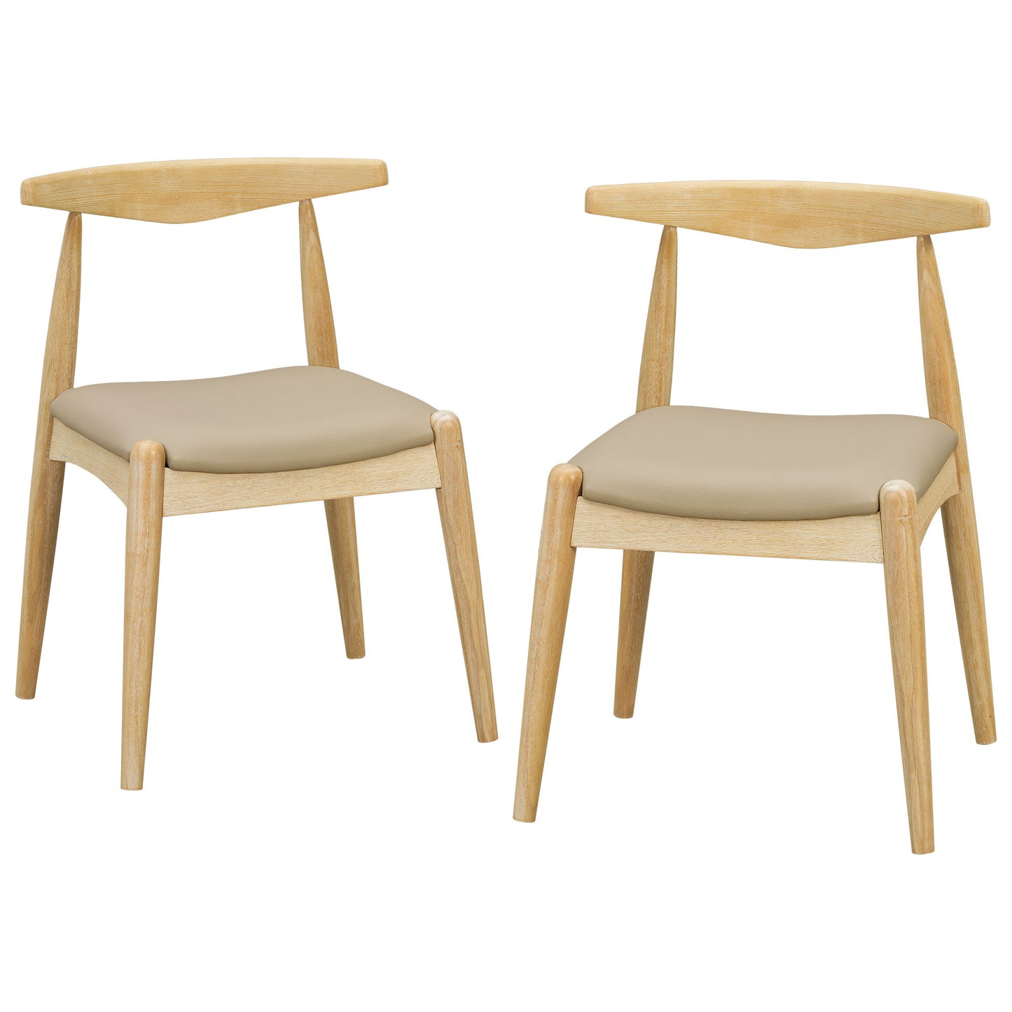 Dining Chairs With Ergonomic Backrest (Set of 2)