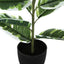 27" Tall, Artificial Plant, Rubber, Indoor, Faux, Fake, Table, Greenery, Potted, Real Touch, Decorative - Green / Black