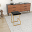 Joel - Upholstered Stool - Black / Gold