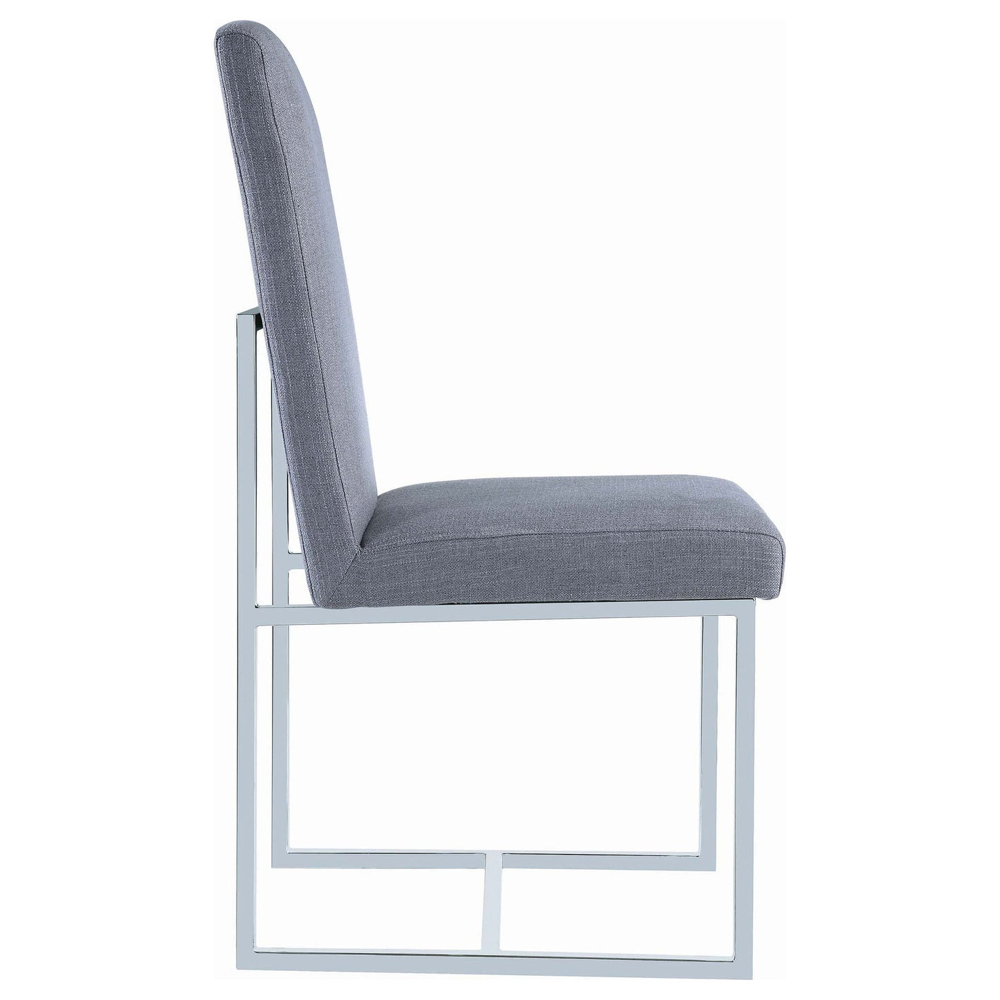 Upholstered Dining Chair Set With Base (Set of 2) - Gray