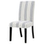 Draper - Upholstered Dining Chair (Set of 2) With Vertical Stripes - Beige
