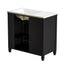 Modern Bathroom Vanity With Ceramic Sink, Freestanding, One Tip Out Drawer, 3 Side Drawers, Adjustable Shelf