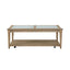 Frosted Glass Top Cocktail Table With Casters - Sand