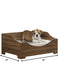 Gibson - Alder Wood Finish Comfy Pet Bed With Cushion - Brown
