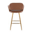 Margarite - Contemporary Fixed Height Counter Stool With Footrest (Set of 2) With Square