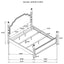 4 Poster California King Bed With Serpentine Headboard - Dark Oak