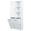 Freestanding Tall Storage Cabinet With 2 Tilt Out Hampers