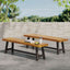 Tranquilizer - Outdoor Acacia Wood Bench With Slat Panel Design