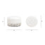 Yolanda - Round Upholstered Accent Ottoman - Almond White