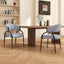 Contemporary Upholstered Dining Chairs With Metal Legs (Set of 2)