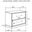 Edmondson - 2 Drawer Nightstand - Gray