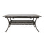 Outdoor Expandable Dining Table With Umbrella Holder, Lattice Pattern And Curved Legs - Black