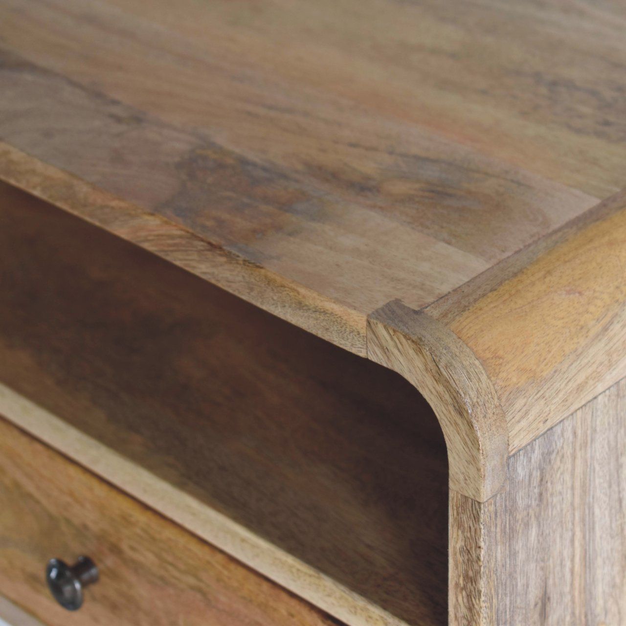 Curved Upper Slot Floating Nightstand