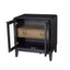 Glass Door Nightstand - Black
