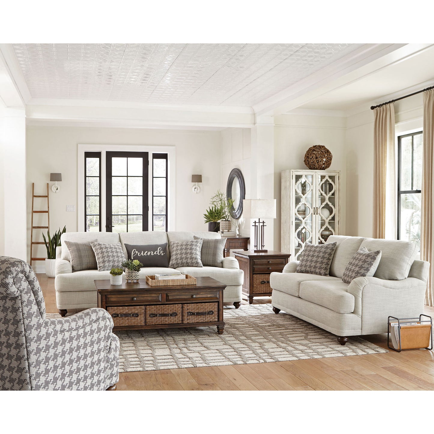 Anderson - 2 Piece Cushion Back Living Room Set - Gray