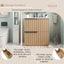 Fluted Bathroom Vanity With Ceramic Sink, Soft Close Slides