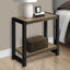 Accent Side Table, Narrow, Small, 2 Tier, Contemporary And Modern
