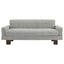 Modern Loveseat Sofa, 2 Seater With Square Arms For Living Room