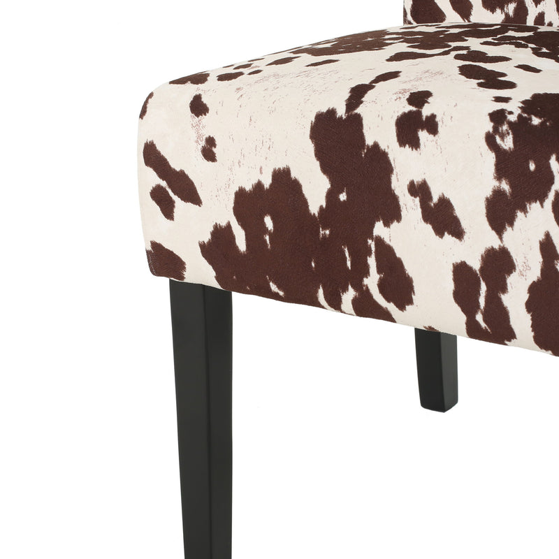Contemporary Dining Chair With Rubberwood Legs (Set of 2)