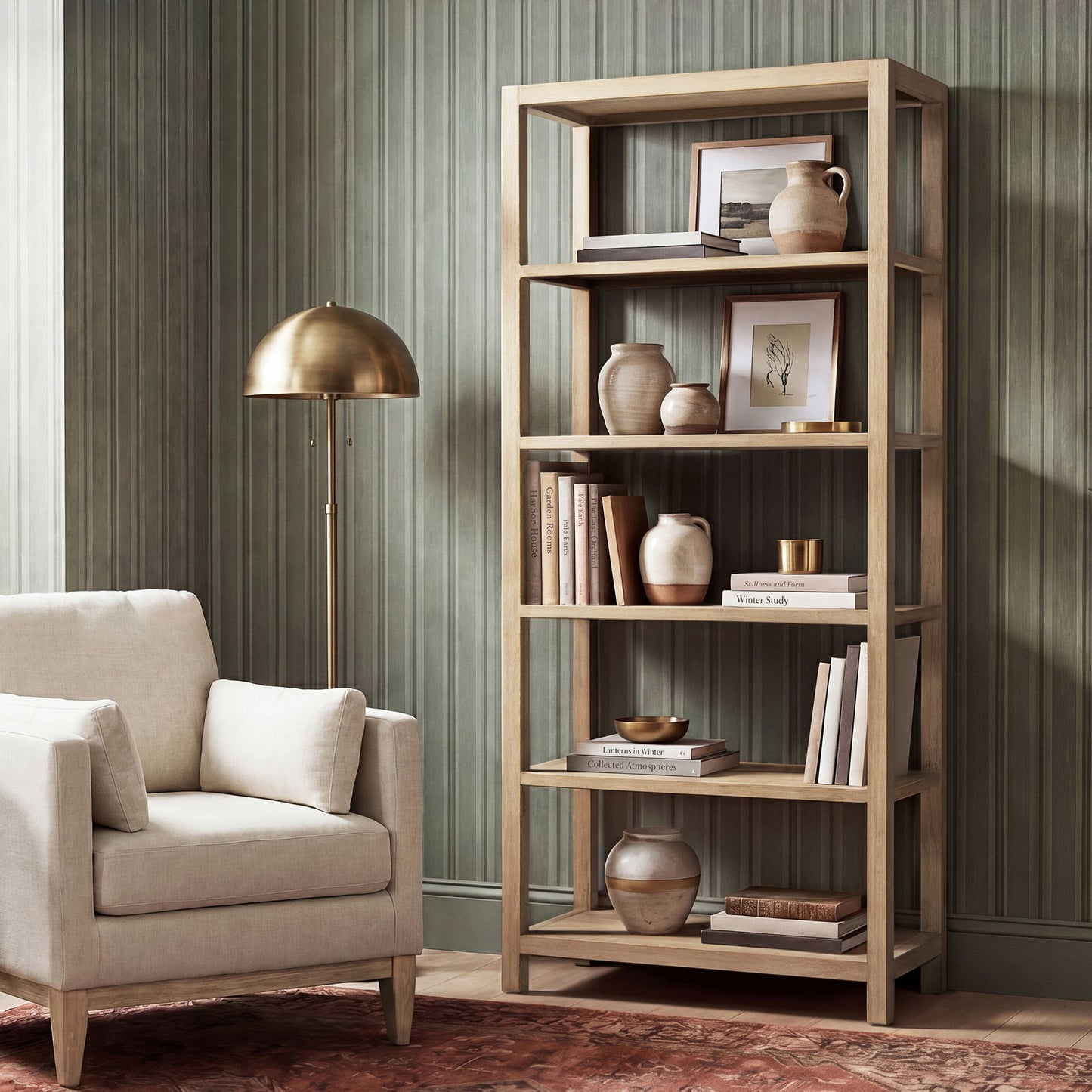 Ellis - 5 Shelf Open Frame Bookcase - Natural
