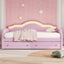 Upholstered Daybed With LED Lights And 2 Drawersme